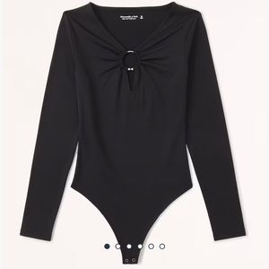 Long-Sleeve Seamless Fabric Keyhole Bodysuit - Abercrombie & Fitch
